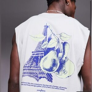 Asos Design Boxy Oversized Tank with Paris Fruit Graphic